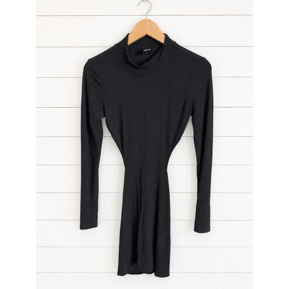 White Fox Break the Rules Backless Long Sleeve High Neck Body on Dress L